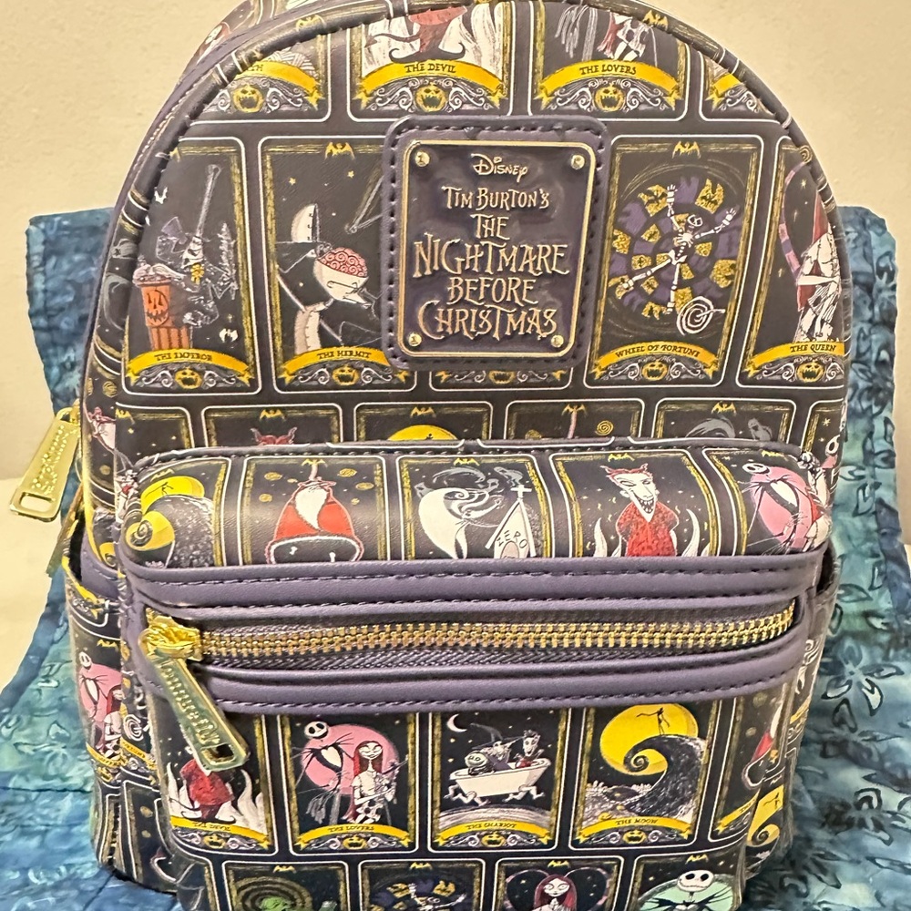 Disney Nightmare Before Christmas Tarot Card Loungefly Backpack
